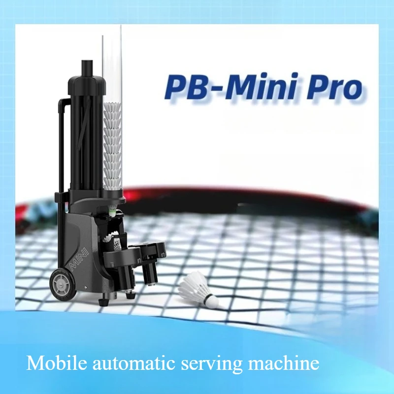 PB-MiniPro smart badminton serving machine,portable compact badminton training equipment,multi-gear adjustable serving machine