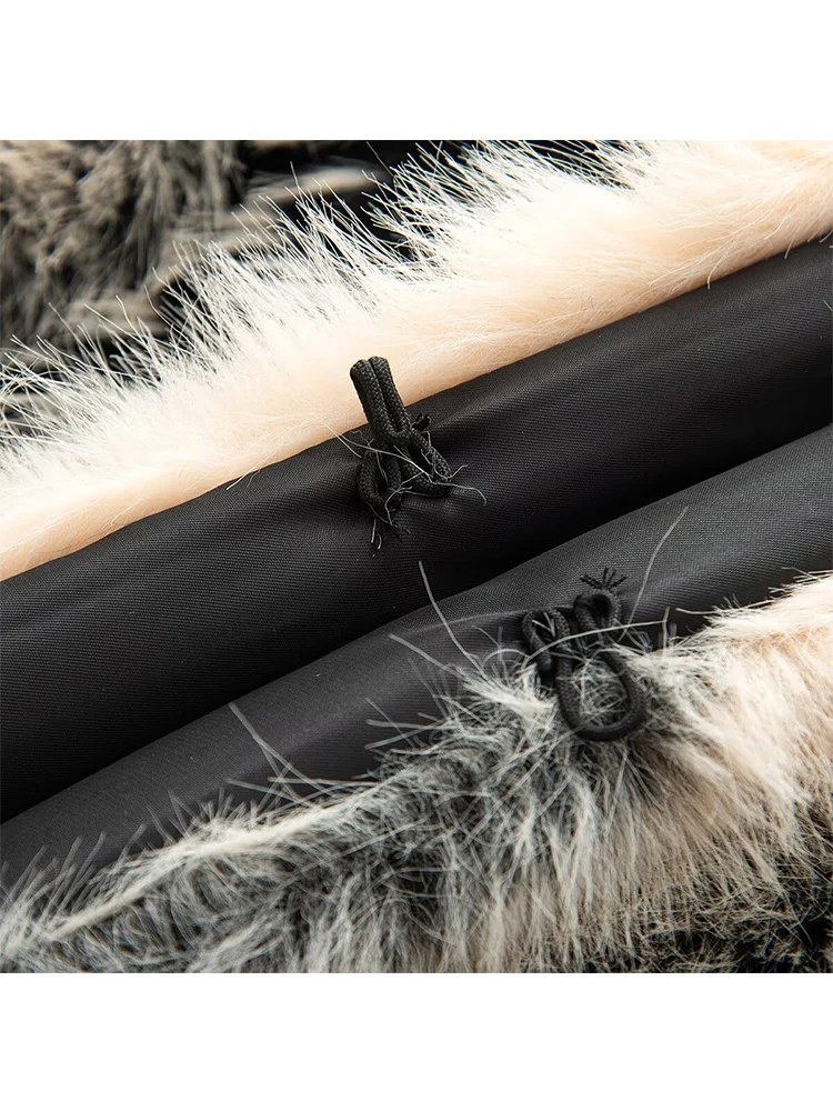 TFMLN Women Winter Multicolor Faux Fur Coat New Casual Elegant Long Sleeves Streetwear Thick Warm Short Jacket With Pockets