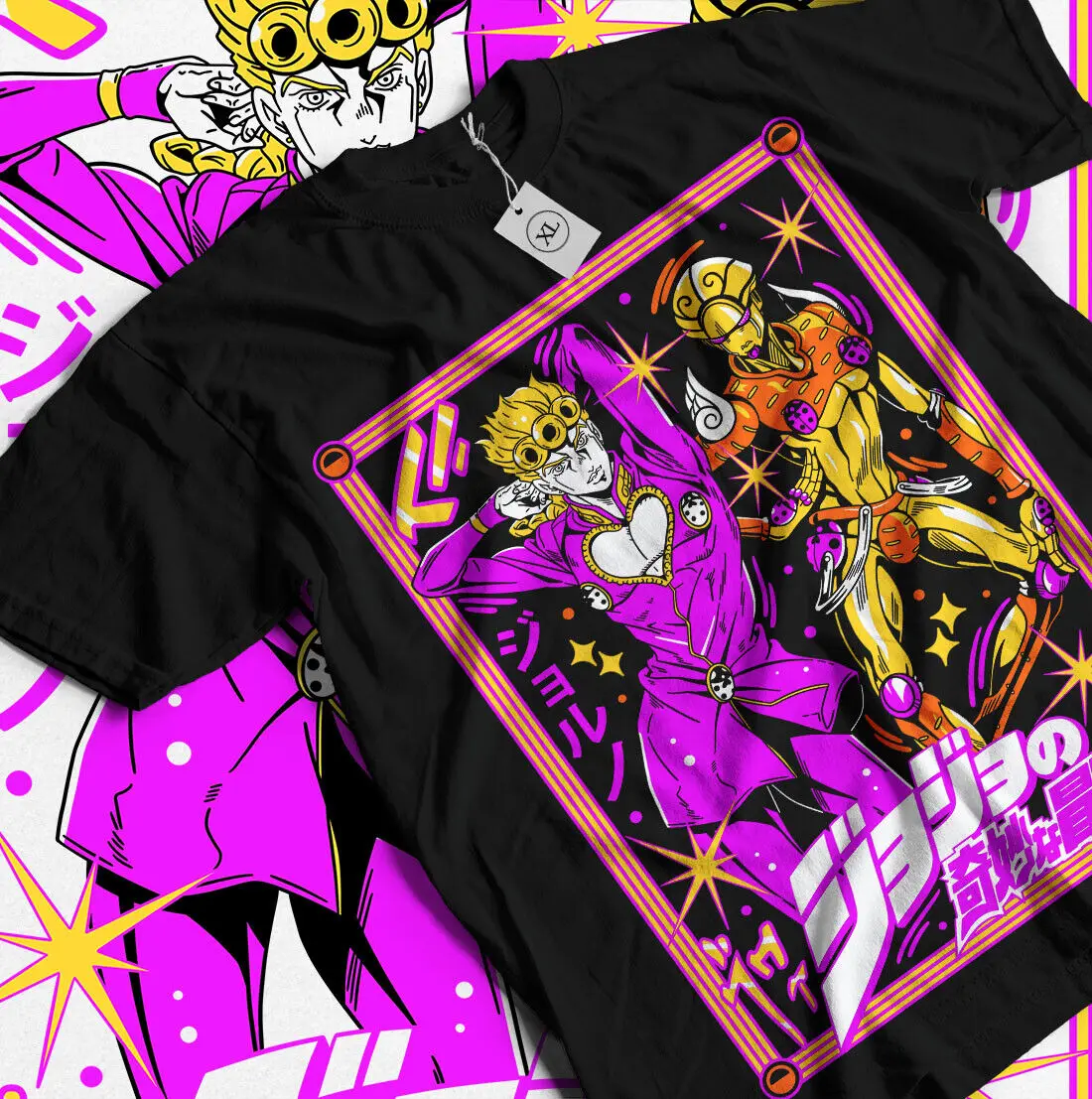 Jojo's Bizzare Adventure T-Shirt giorno Josuke Girl Kawaii Anime Shirt All Size