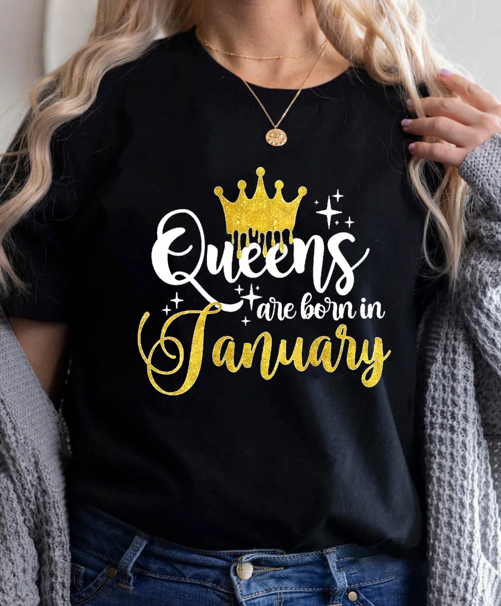 2023 Queens May Pattern T-shirt Women creativity Summer Vigorous Cool Harajuku Female Fashion Tops ladies black and white Shirt