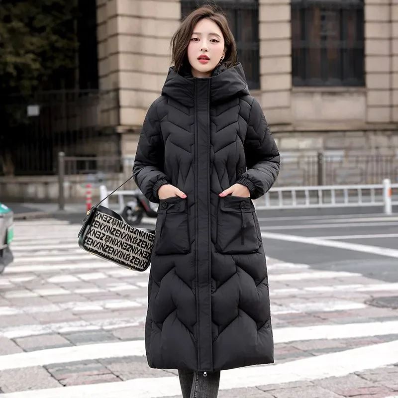 Women's Down Cotton Jacket 2026 Korean Version Versatile Lady Cotton Padded Outerwear Slim Temperament Ladies Winter Parka Coat
