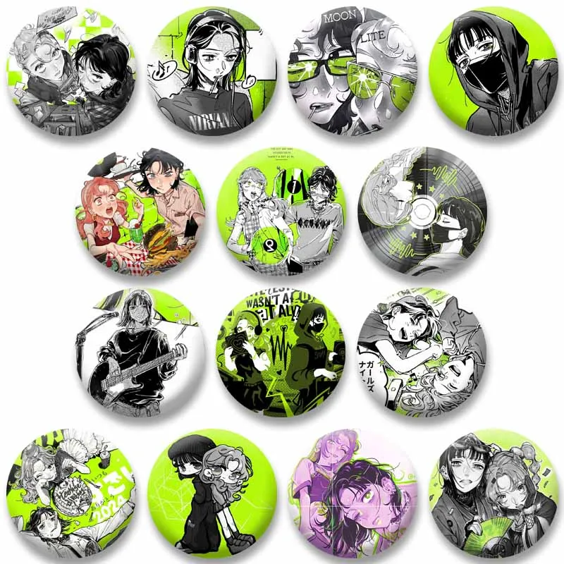 Anime The Guy She Was Interested in Wasn't A Guy Pin esmaltado dibujos animados Aya Mitsuki insignias en mochila sombrero accesorios regalos para seguidores