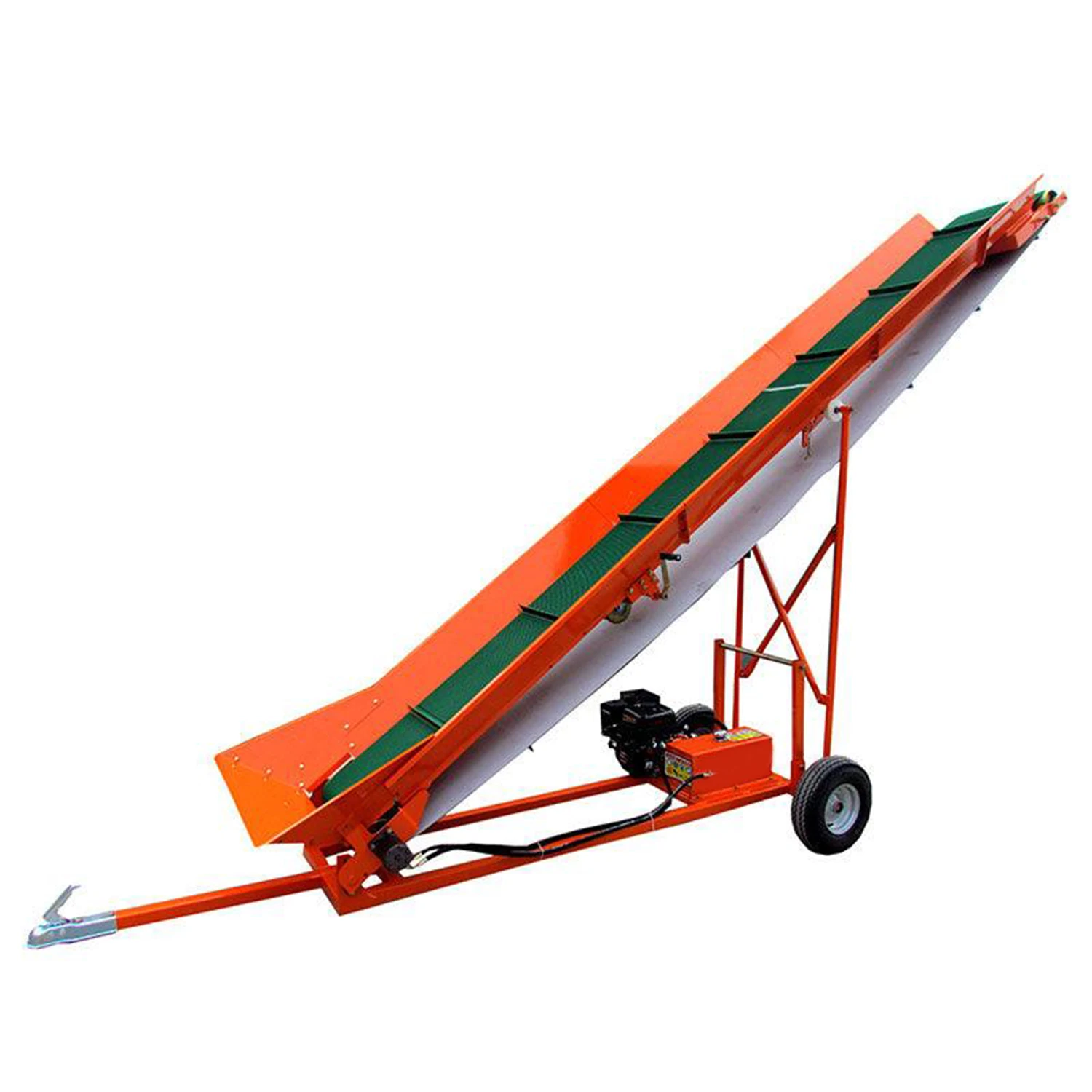 Mini Stacker Firewood Belt Conveyor Adjust Height hydraulic transport conveyor truck load conveyor