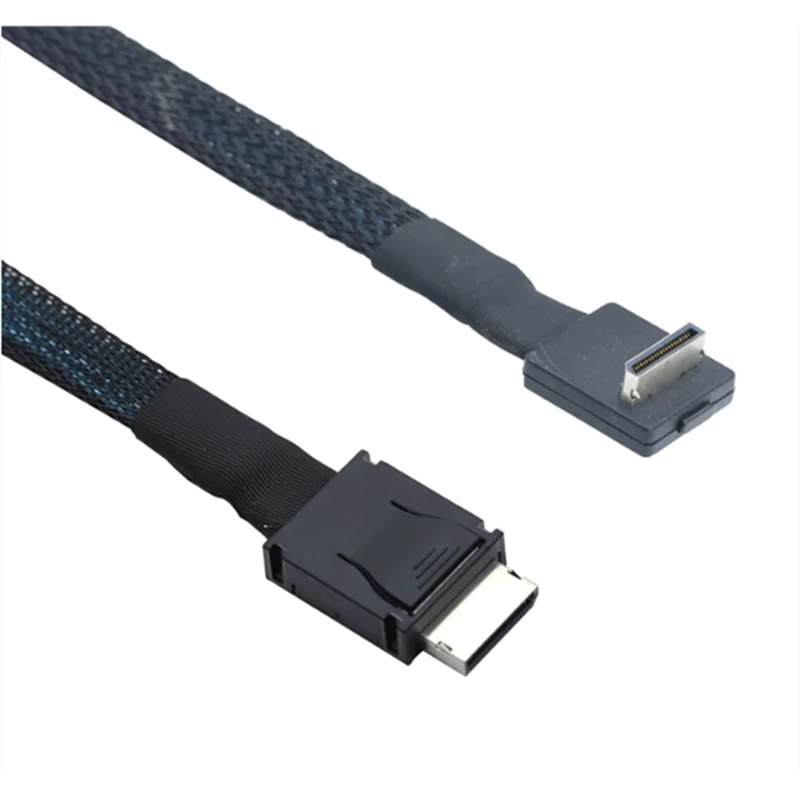 

Высокоскоростная линия передачи данных «папа-папа» PCIE Oculink SAS Кабель SFF-8611 4I 42P к SFF-8611 4I 90-градусный сервер