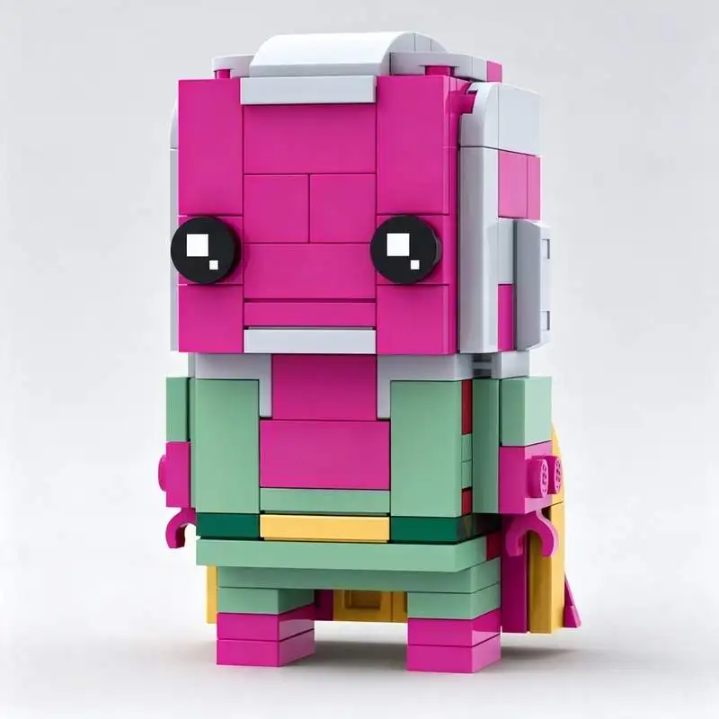 177PCS Pink And Green Android Hero Building Blocks Figure Model DIY Assembly Toy Creative Sci Fi Desktop Display Collection Gift