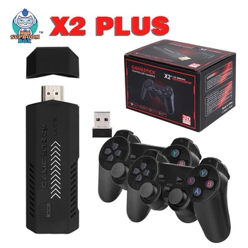 X2 Plus GD10 Pro 4K Game Stick 3D HD Retro Video Game Console Wireless Controller TV 50 Emulator for PS1/N64/DC 128G 30000 Games