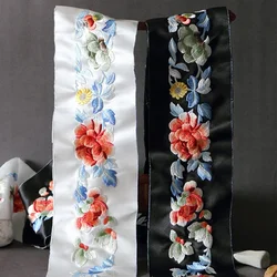 50 cm Çin Işlemeli Jakarlı Şerit Kumaş Retro Nakış Dokuma Dantel Trim Hanfu Elbise Elbise Perde DIY Aksesuarları