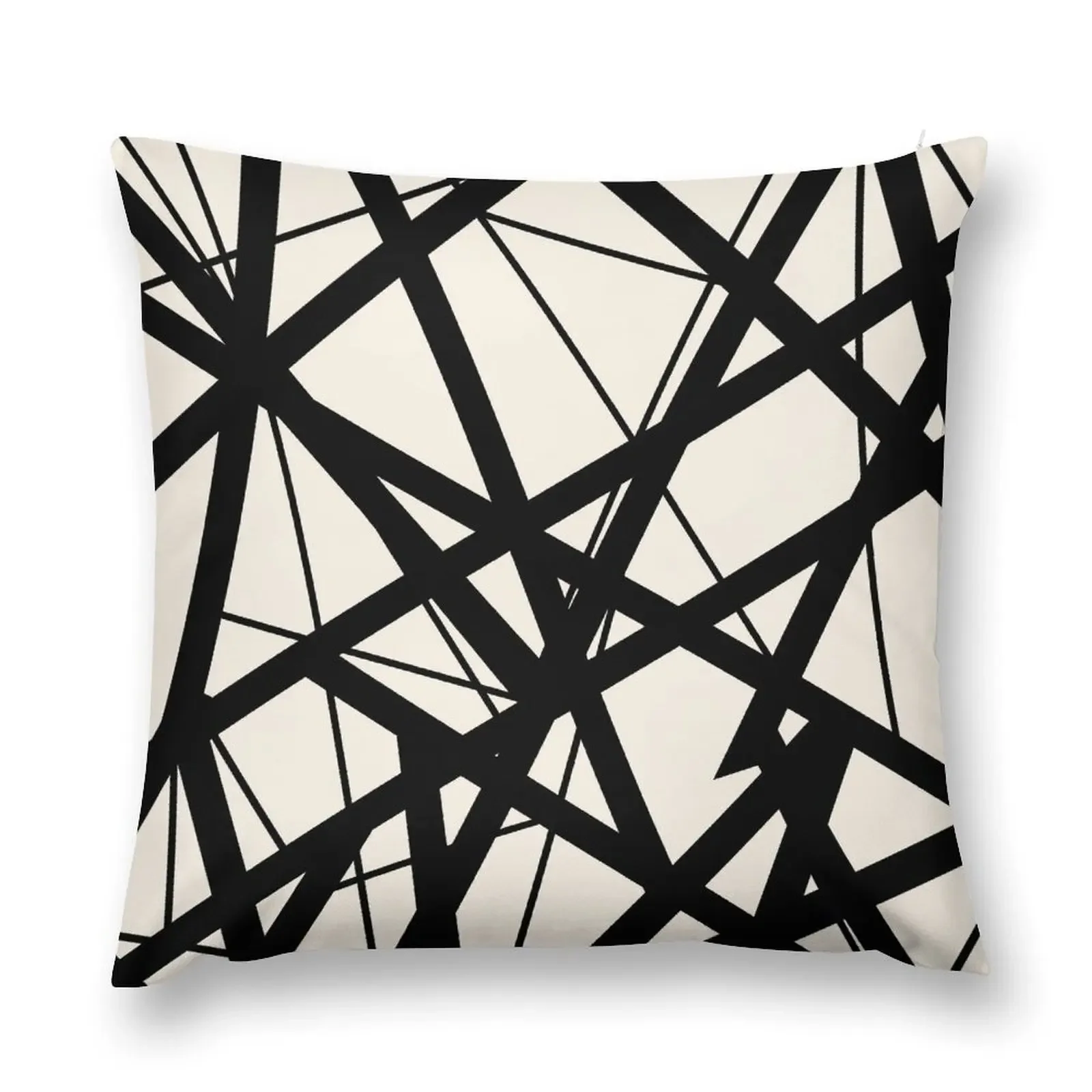 EVH: authentic Black & White Stripes design (eggshell) Throw Pillow covers for pillows Pillows Aesthetic Throw Pillow pillow