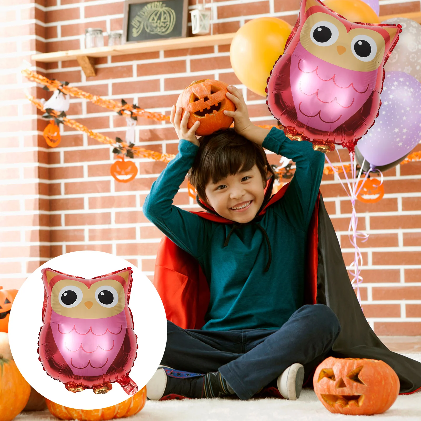 

4 Pcs Owl Balloon Animal Party White Balloons Cartoon Birthday Decorations Aluminum Film Baby Shower Banquet
