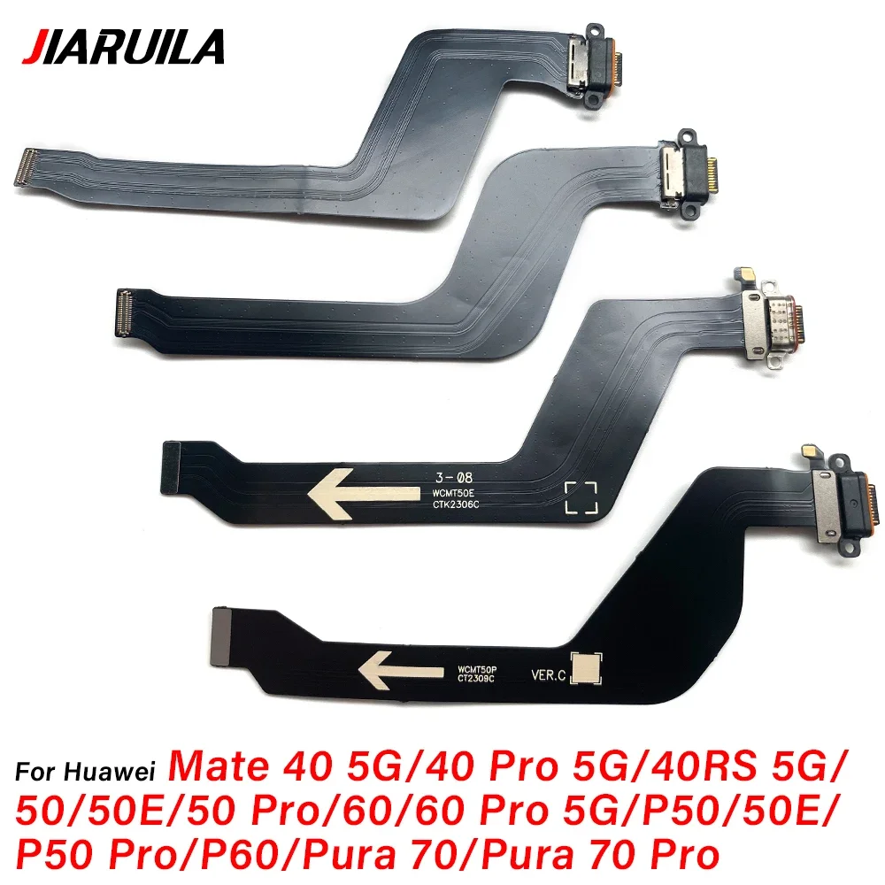 USB Charging Port Charger Board Flex Cable For Huawei P50 P50E P50 Pro P60 Pura 70 Pura 70 Pro Mate 40 5G Mate 40RS 5G Mate 50