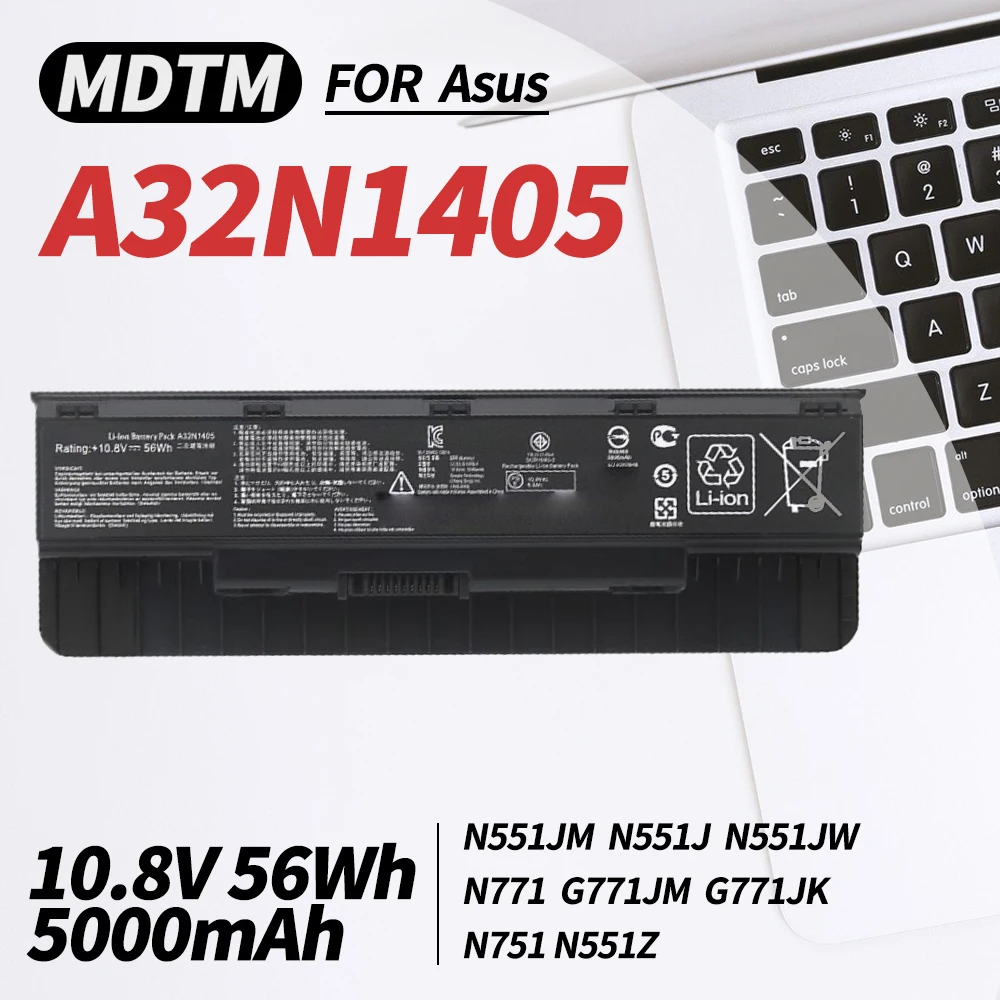 

A32N1405 Laptop Battery for ASUS N551 N551JX N551JK N551JM ROG G551 G551J G551JK G551JW G551V G771 G771JM GL551 GL551J GL771