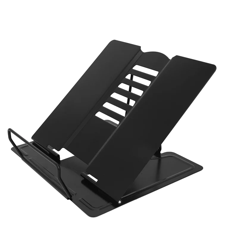 ABGG-2X Desk Book Stand Metal Reading Rest Book Holder Angle Adjustable Stand Document Holder Sturdy Lightweight(Black)