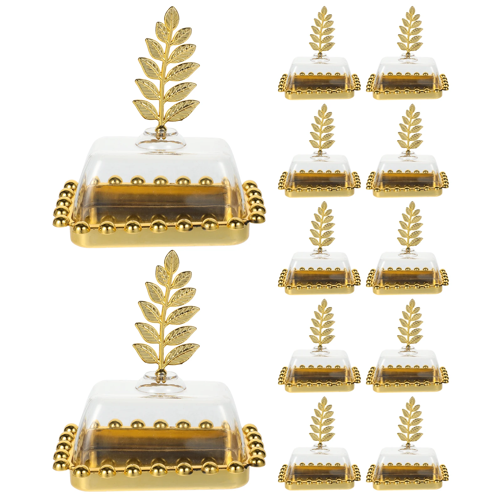 

12pcs Lidded Candy Box Middle Eastern Style Eid Mubarak Treat Container Decorative Storage Jar For Wedding Party Holiday Snacks