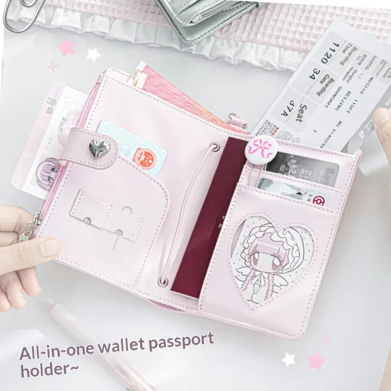 Polka Dot PU Leather Card Holder Binder 3 Inch Photocard Storage Album Portable Travel Document Organizer for Students