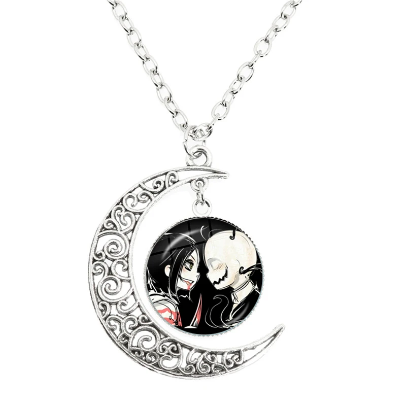 Jeff And Jane The Killer Moon Necklace Creepypasta Creepy Pasta Ticci Toby Figures Glass Anime Dome Pendant Necklace Jewelry