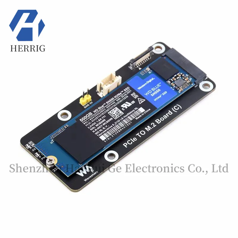 

Raspberry Pi 5 PCIe to M.2 Adapter Board NVME Hard Drive Expansion Board M.2 2280 SSD Driver Board