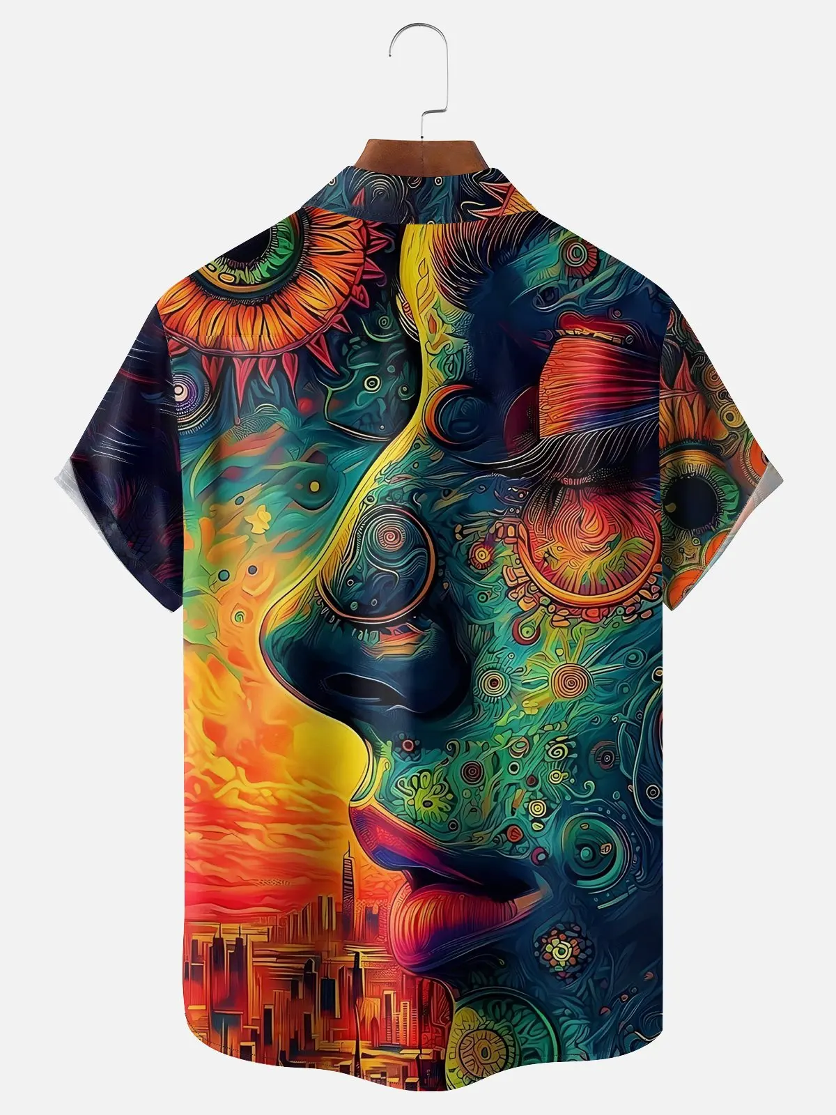 Camisa hawaiana con estampado 3D para hombre, Tops de manga corta con pintura abstracta, ropa informal de verano, camisa de moda urbana para niño, 2024