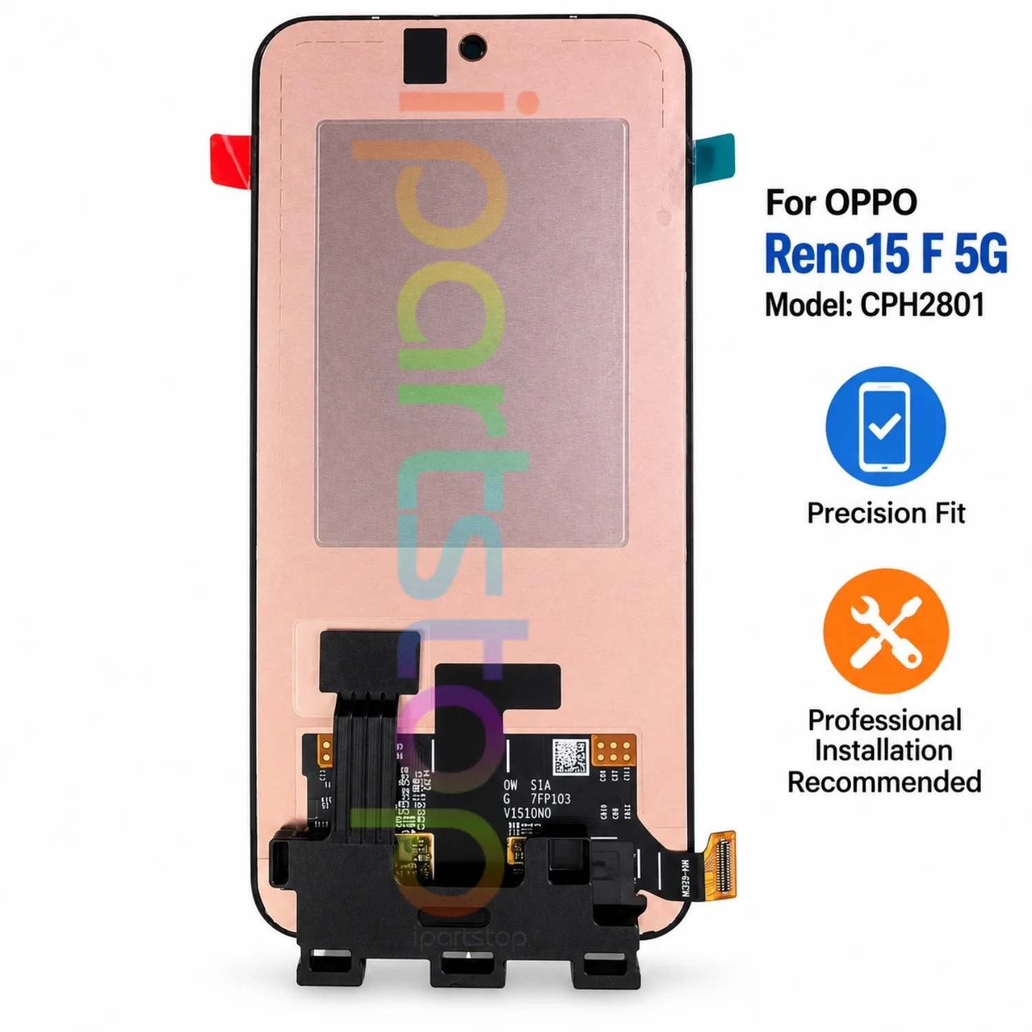 iParts Replacement Display for Oppo Reno15 F Reno 15F 5G CPH2801 120Hz AMOLED Touch Screen Digitizer Assembly OEM all Functions