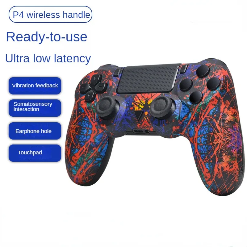 

Original Private Mold Ps4 Grip Water Transfer Pattern Wireless Bluetooth Grip Vibration Multifunction Game Ps4 Controller