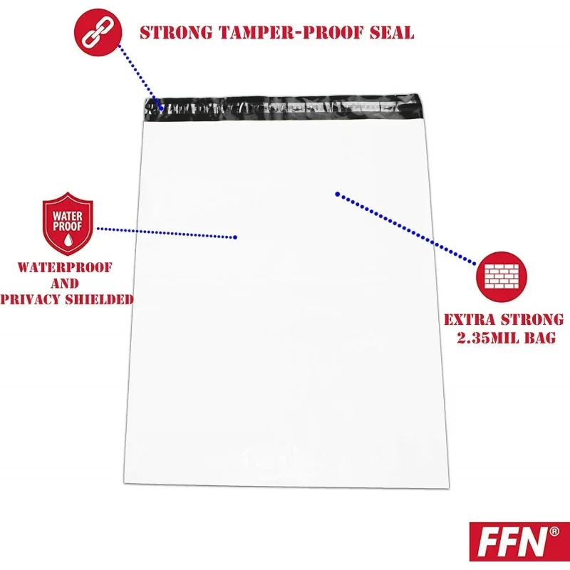 500 Pcs 24x19 Inch Poly Bag Mailer 2.35MIL Premium Envelopes Bags, Self Adhesive, Waterproof, Privacy Shielded and Tear