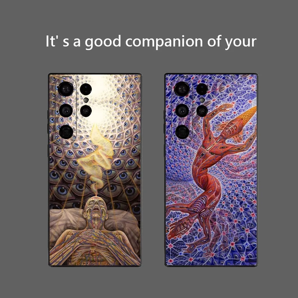 Trippy A-Alex G-Grey Phone Case For Samsung Galaxy S25 Ultra S22 S23 S24 Ultra S21 S20 5G Protective Soft Silicone TPU Funda