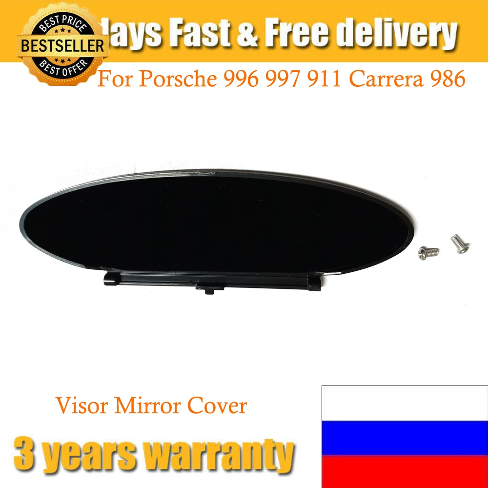 New For Porsche 996 997 911 Carrera 986 Boxster 987 Cayman Black Visor Mirror Cover Replacement Parts Car Interior Accessories