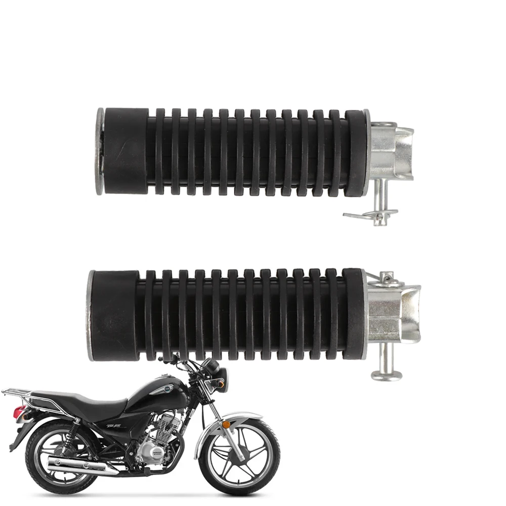 

1pair Rubber Folding Footrest Foot Pegs Foldable Footpeg Rear Pedals For Honda CG125 Universal Motorcycles Motorbike Moto Parts