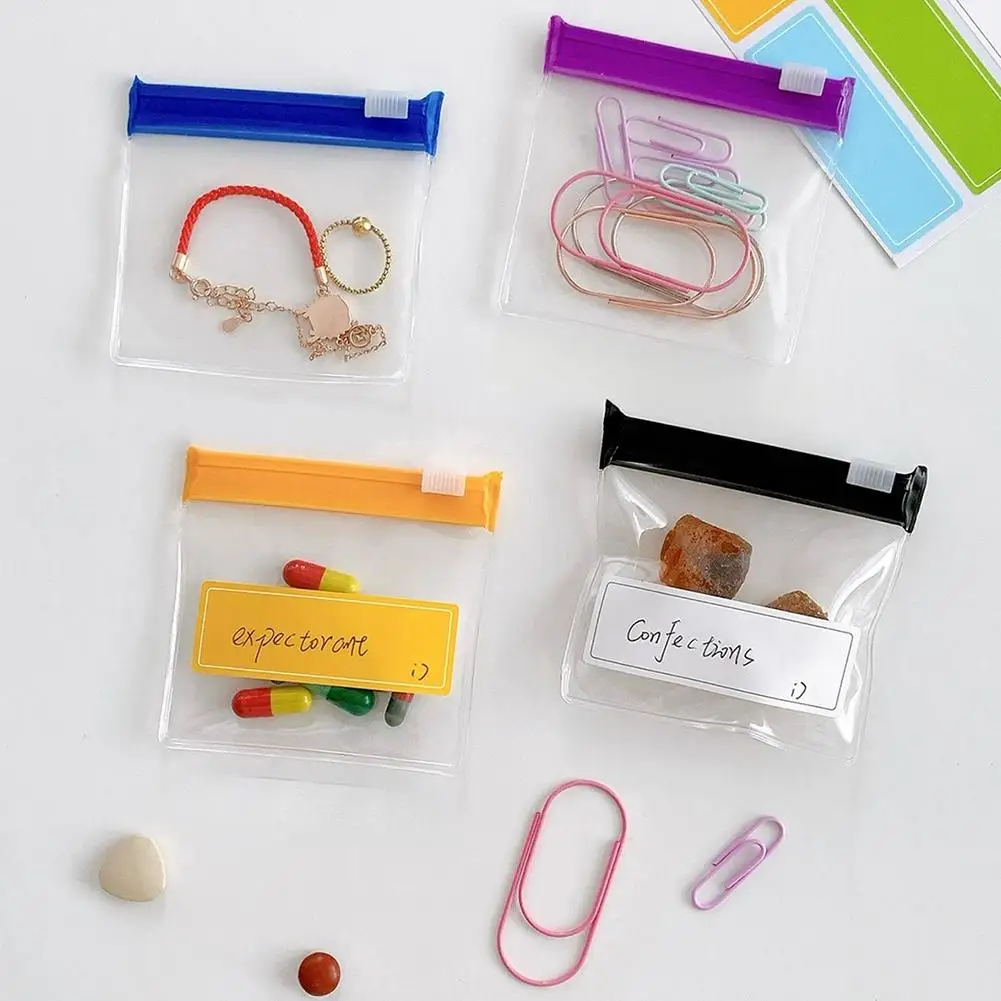 

7PCS Reusable Pill Pouch Bags Zippered Pouch Colorful Self Storage Bags Organizer Medicine Sealing Jewelry Bags Q9S4