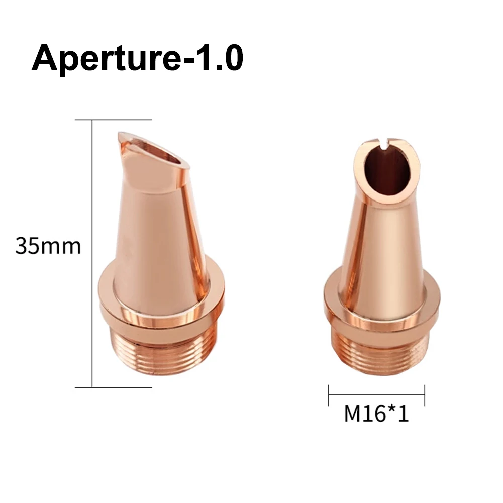 1pcs For M16 Handheld Copper Nozzle Fiber Optic Nozzle Wire Feeding Nozzle 0.8-1.6mm Welding Power Tools Accessories