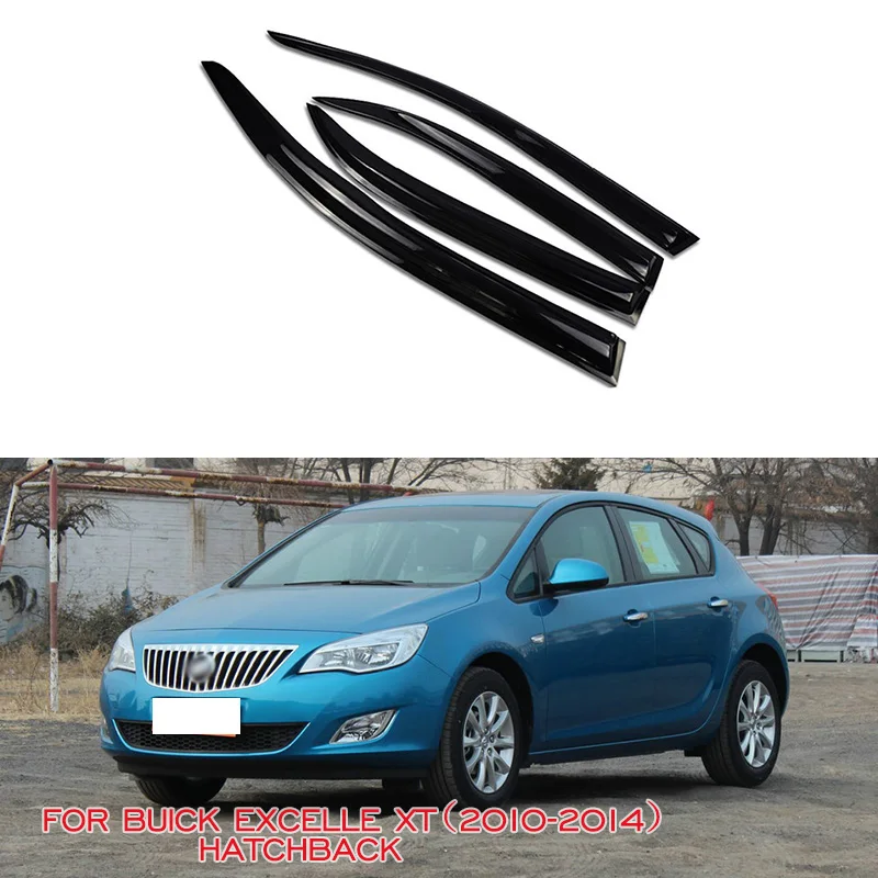 For Buick Excelle XT 2010 2011 2012 2013 2014 Hatchback Side Window Vent Visor Sun Rain Deflector Guard Awning Guards Shelter