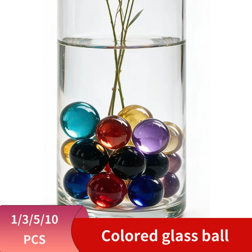 Transparent Glass Marbles, Colorful Crystal Balls, DIY Jewelry Making & Home Decor Craft Supplies