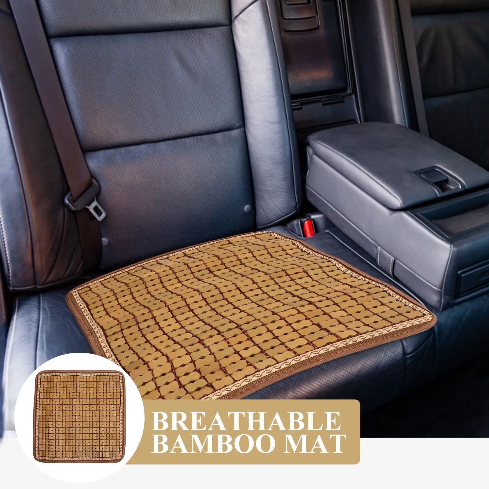 1Pcs Bamboo Cooling Seat Cushion Lightweight Refreshing Summer Mat for Sofa Chair Car Enhance Comfort Airflow Cooling Seat Mat