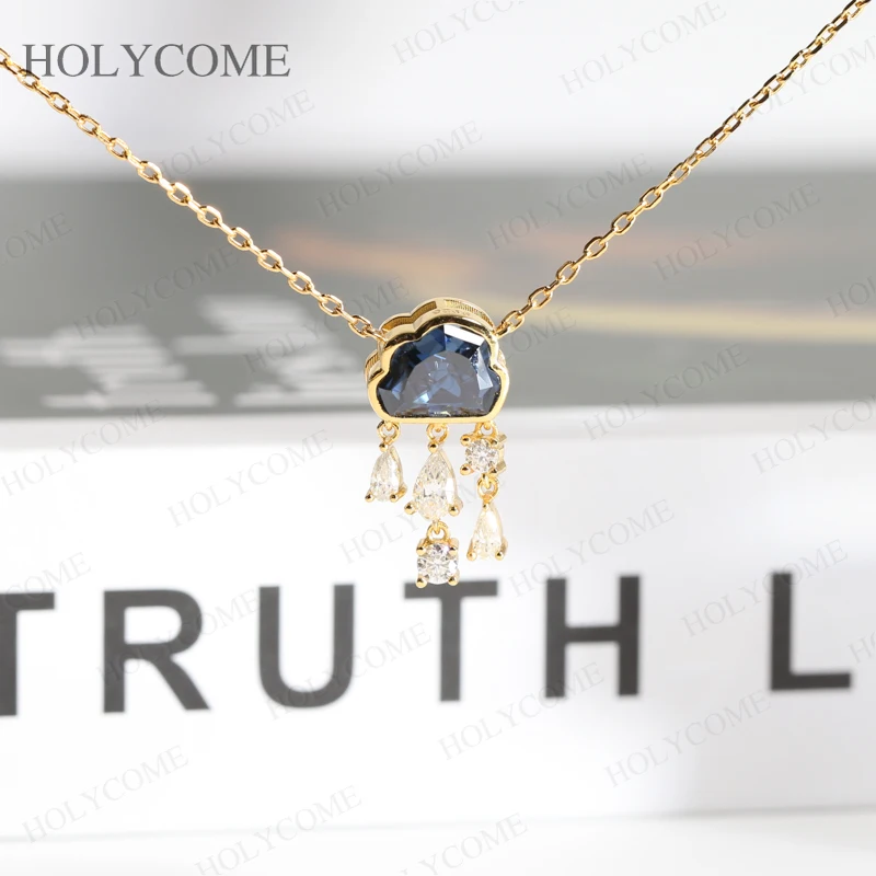 

Personalized Cloud Necklace 2CT Custom Design With S925 10K/14K/18K Gold Top Quality For Women Engagement Wedding Jewelry Gifts