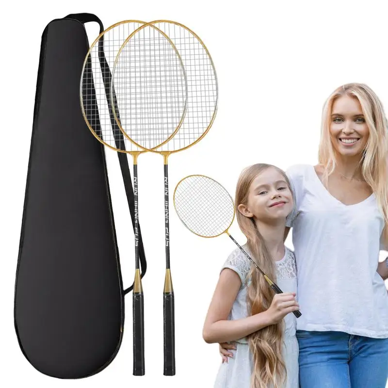 Badminton Racket Badminton Set For Adults Lightweight Badminton Equipment Sweat Absorbent For Adults & Professionals Sports