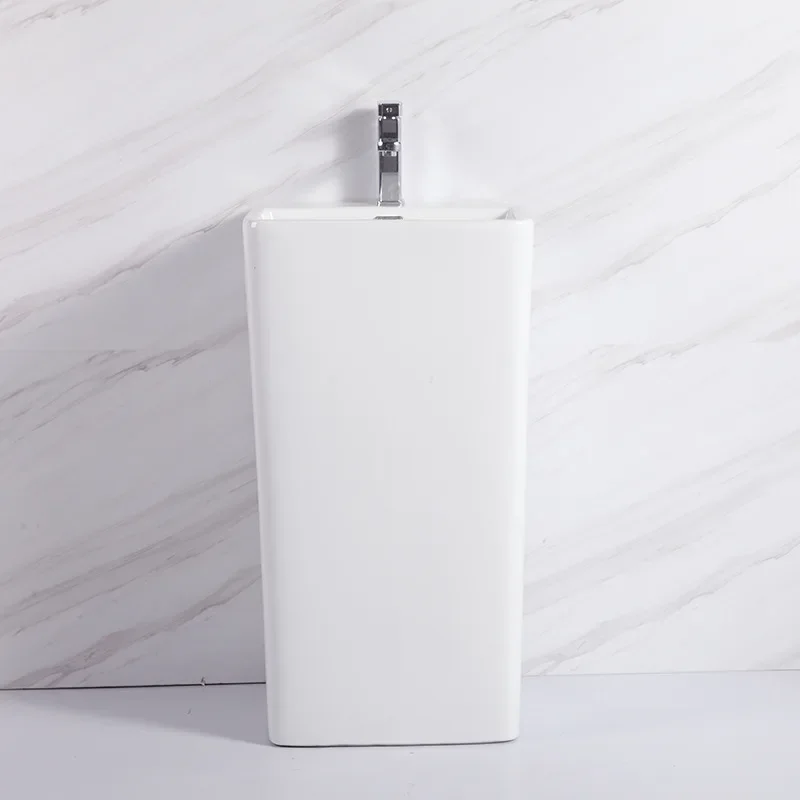 Nordic style integrated column basin