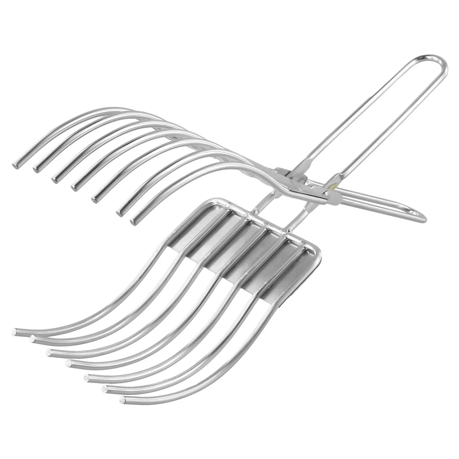 Stainless Steel Roast Beef Cutting Tongs Meat Bread Slicing Tong Onion Tomato Holder For Slicing Vegetable Fruits Cutting Kitche