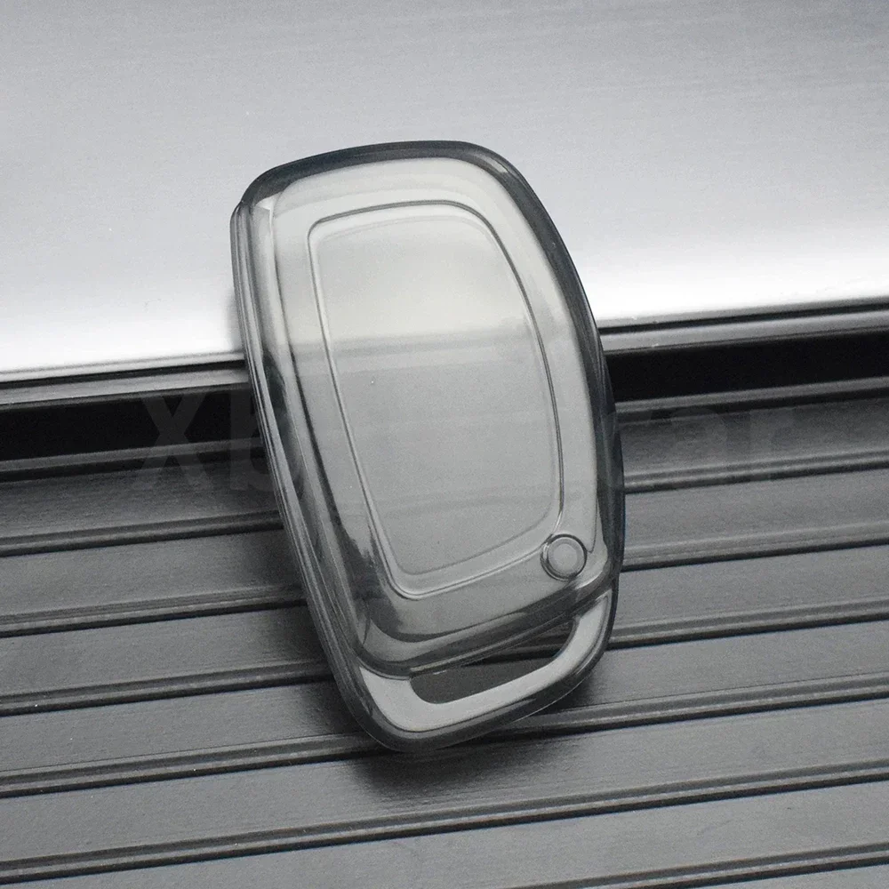 3 4 Buttons Transparent TPU For Hyundai Tucson Santa Fe Rena Sonata Elantra Creta Ix35 Ix45 I10 I30 I40 Car Smart Key Case Cover