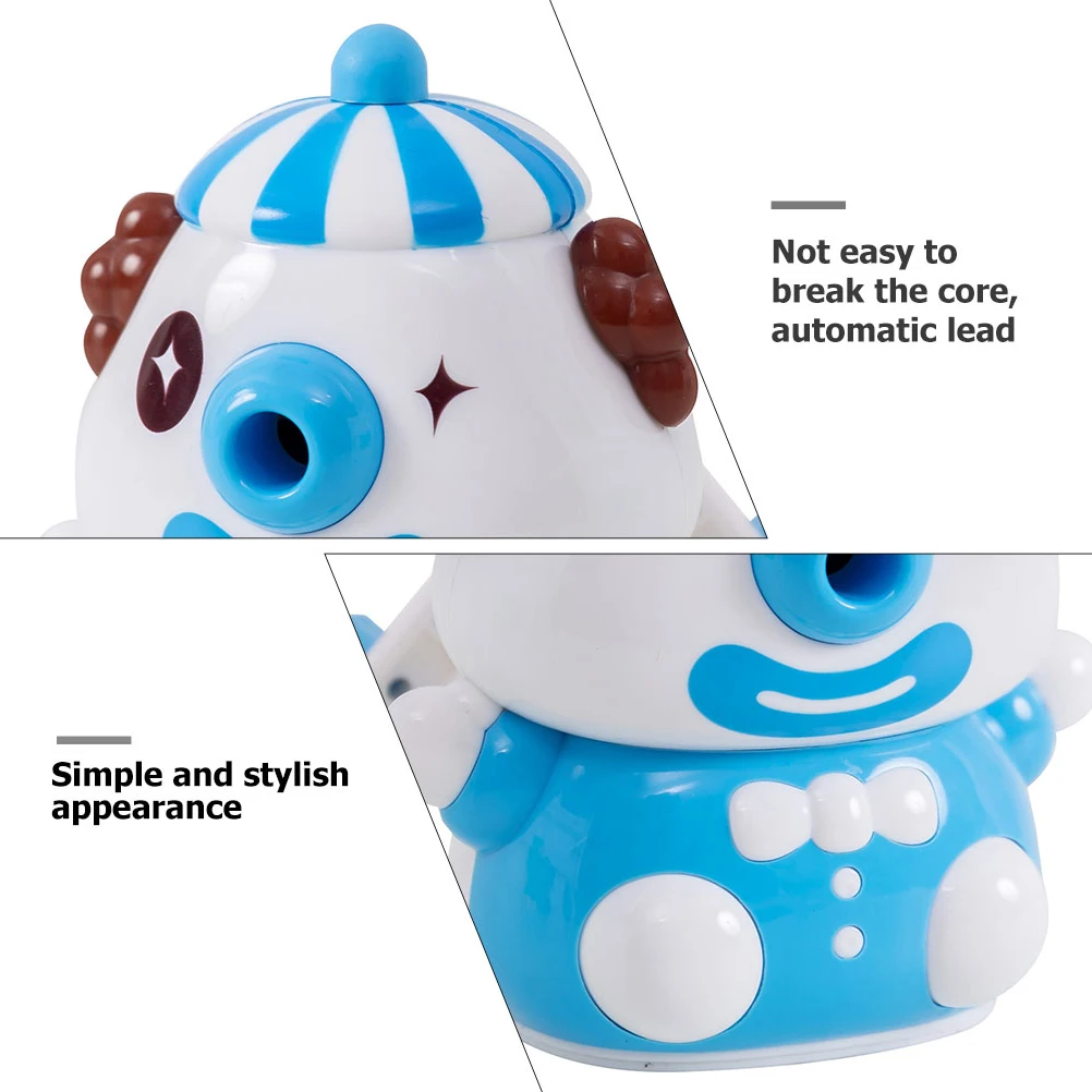 

1pcs Portable Pencil Sharpener Kids School Supplies ABS Material Non Slip Smooth Safe Sharpening Tool Cartoon Design