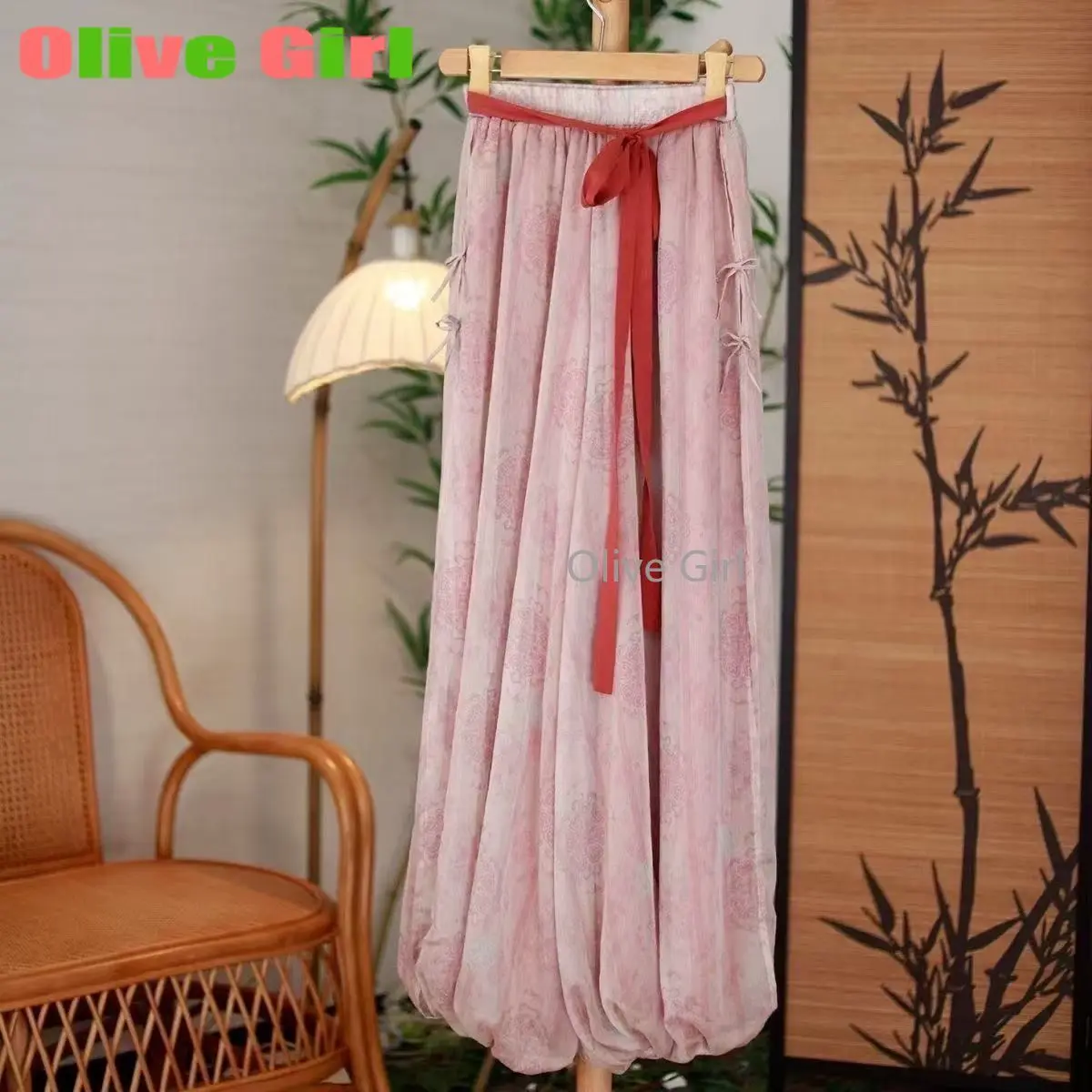 سونغ ستايل قميص قصير الحمالة والسراويل فانوس مطبوع الربيع الصيف الملابس النسائية الصينية التقليدية الأصلية Hanfu #4