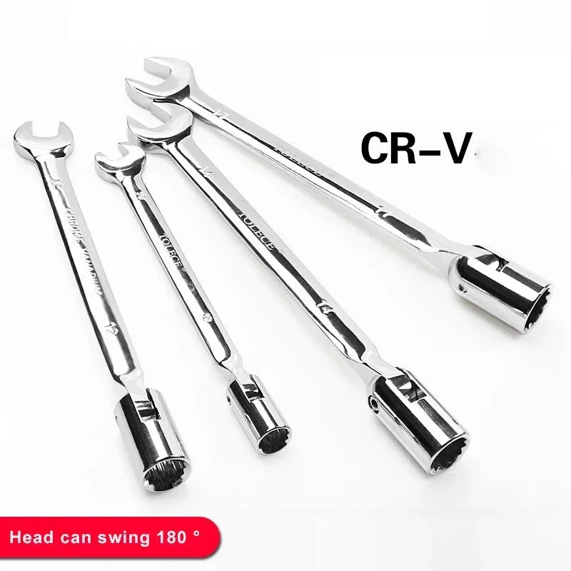 

1pc Activities 12 Point PT Metric Socket Wrench Set Flexible Open End Wrenches Auto Repair Tools Torque Wrench Spanner 8-22mm