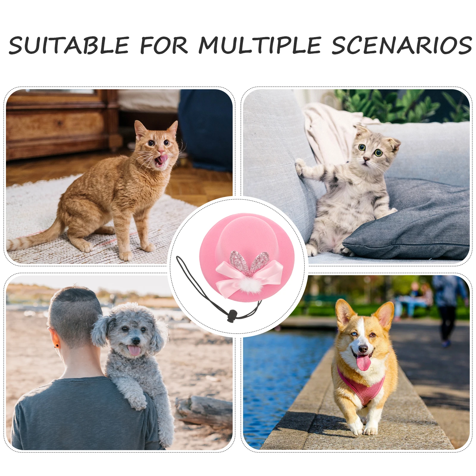 

Easter Pet Easter Hat For Dogs for Dogs Cats Festival Decorative Puppy Kitten Accessory Adjustable Dog Cat Supplies