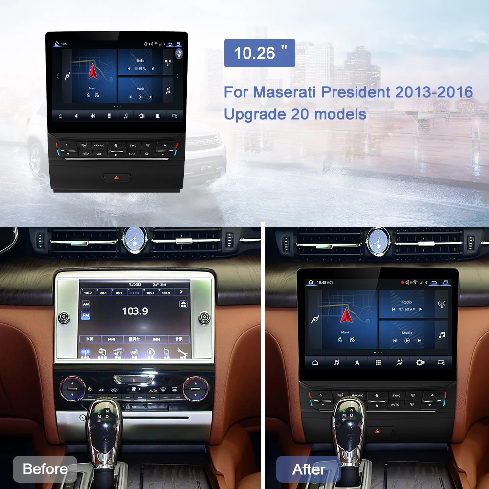 Android 12.0 8G+128GB For Maserati Quattroporte M156 2013-2020 Radio Multimedia Player Auto Stereo Recoder Head Unit DSP Carplay