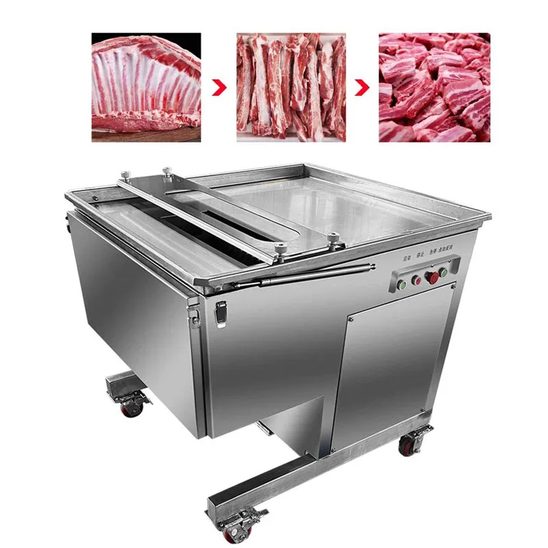 Commercial Automatic Ribs Cutting Machine Multifunctional Meat Bone Cutter for Pork Beef Chicken Processing