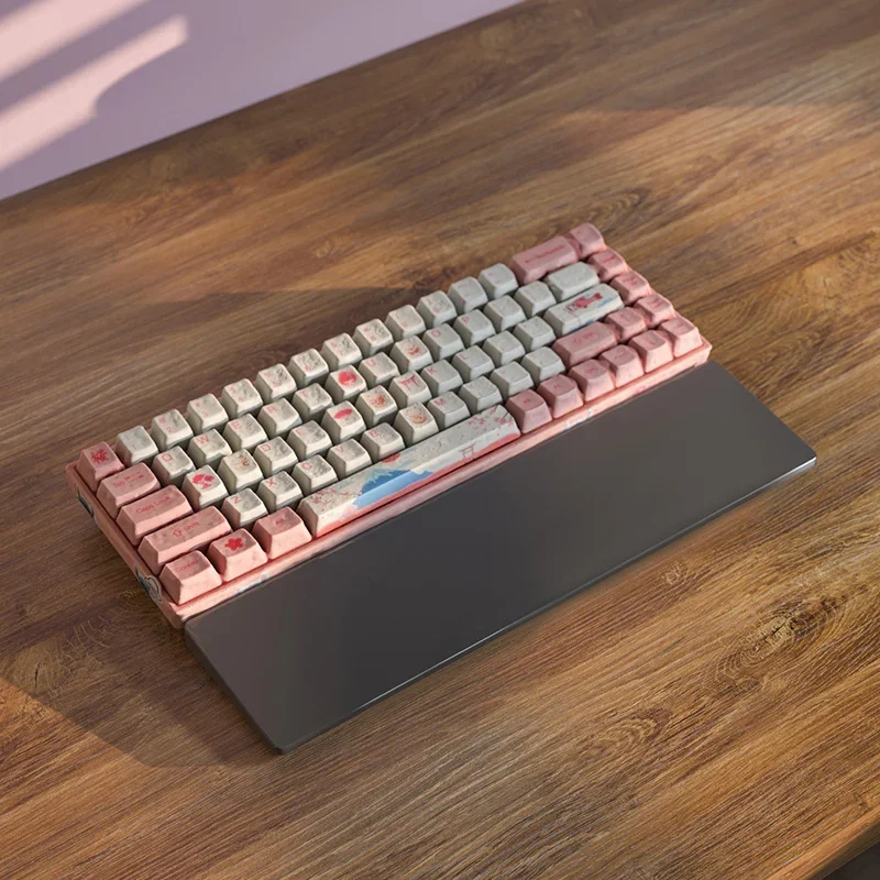 

Black Acrylic Hand Rest Comfortable Wrist Pad Ergonomics 60%75%85% Mechanical Keyboard Palm Rest Custom Pattern Logo for Design