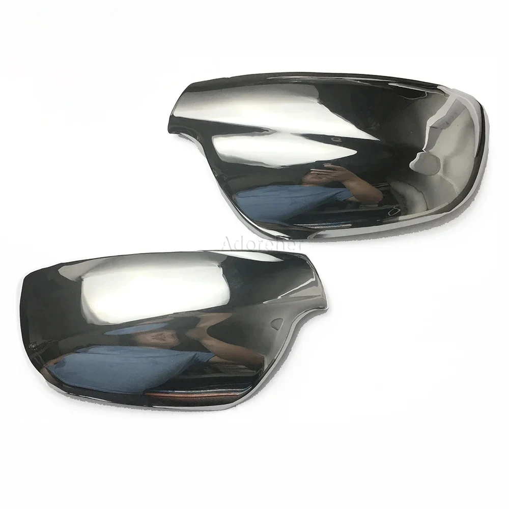 1 Pair Car Exterior Wing Mirror Chrome Cover Rearview Mirror Frame Cap Trim for Peugeot 307 2004 - 2012