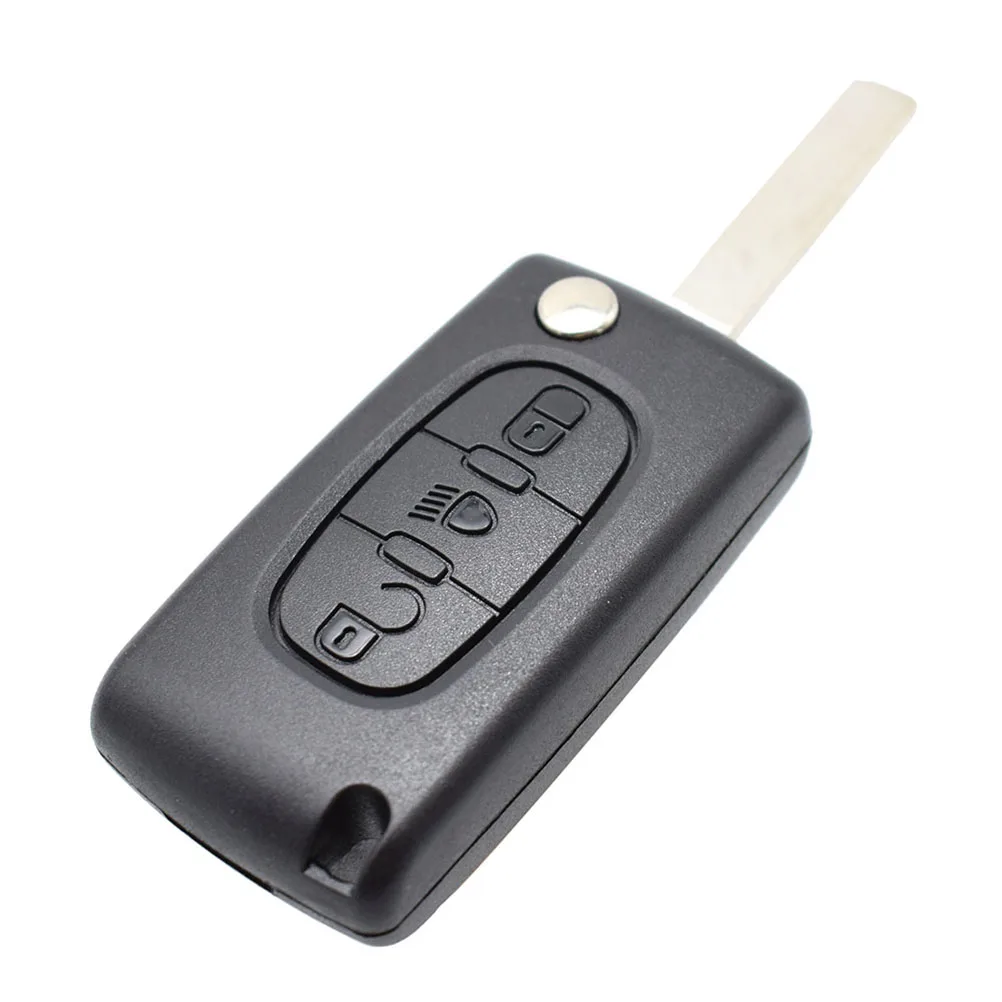 Voor Citroen C2 C3 C4 C5 C6 C8 Auto 3 Knoppen Flip Remote Sleutel Case Cover Shell Fob Va2 Blade Ce0523 Key Reparatie Kit