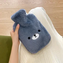 1pc Hot Water Bottle, 1000ml Water-Filled Hot Water Bottle, Hand and Foot Warmer for Girls,Cute Plush Cloth Cover