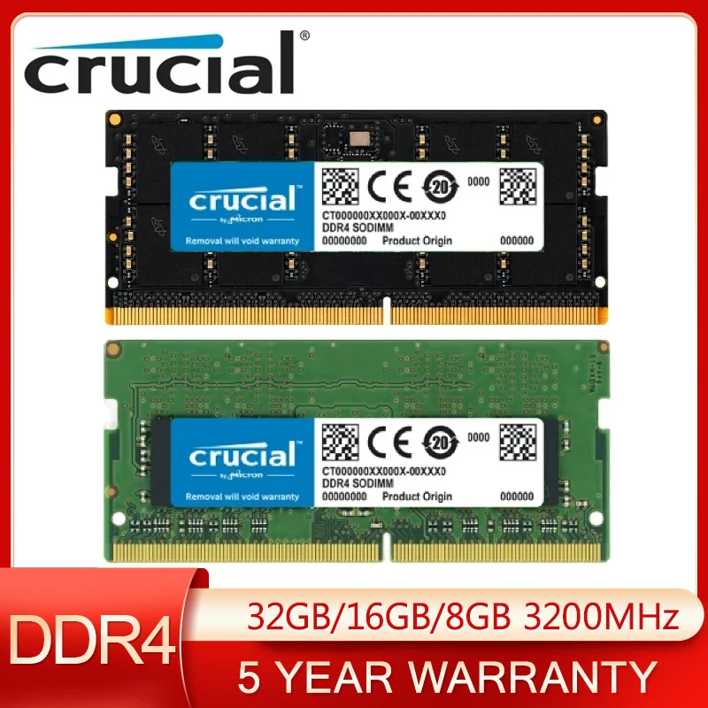 ぬ*郎様 crucial 8GB DDR4 SODIMM 3200MHz メモリ Crucial 8GB DDR4-3200 PC4-25600 CL-22 SO-DIMM Memory Module
