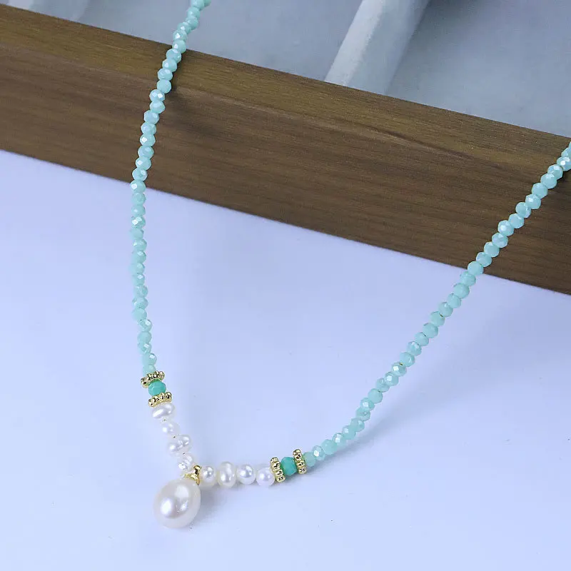 

Fashion Freshwater Pearl Pendant Necklace for Women Collar Beads Choker Jewelry Christmas Gifts