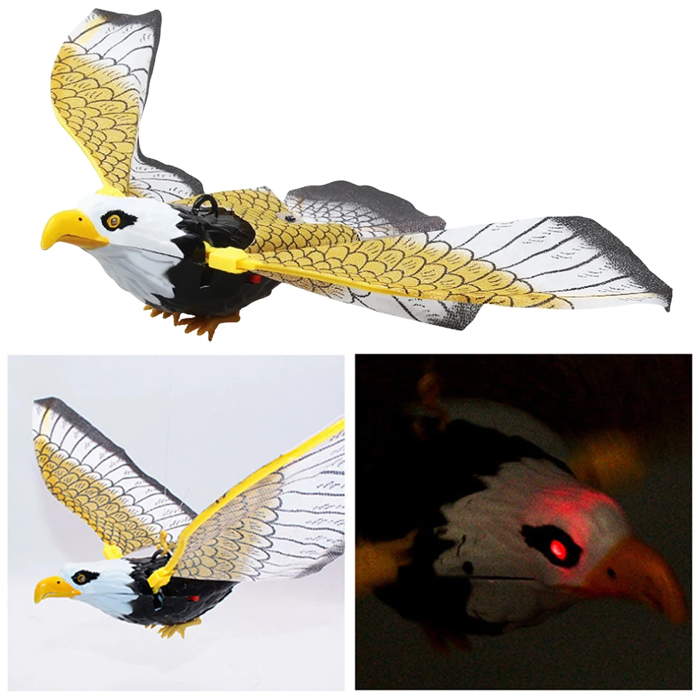 นกหุ่นไล่กาปลอม Horned Hawk Decoy Bird Scarer แขวน Eagle Eagle Repeller Eagle ปลอม Hawk Decoy รูปปั้นกลางแจ้ง Falcon Decor